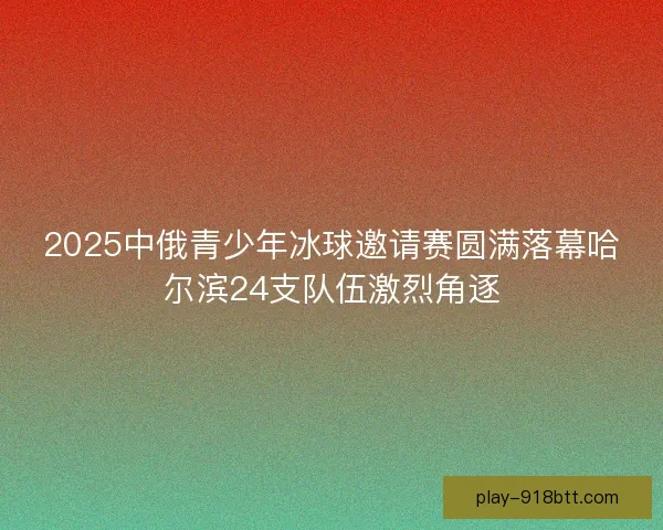 2025中俄青少年冰球邀请赛圆满落幕哈尔滨24支队伍激烈角逐